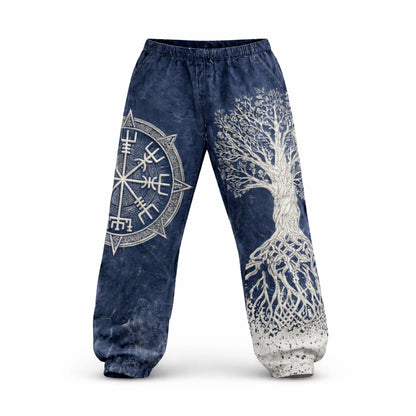 Men's Viking Retro Tree Of Life Compass Valknut Celtic Style Nordic Pants