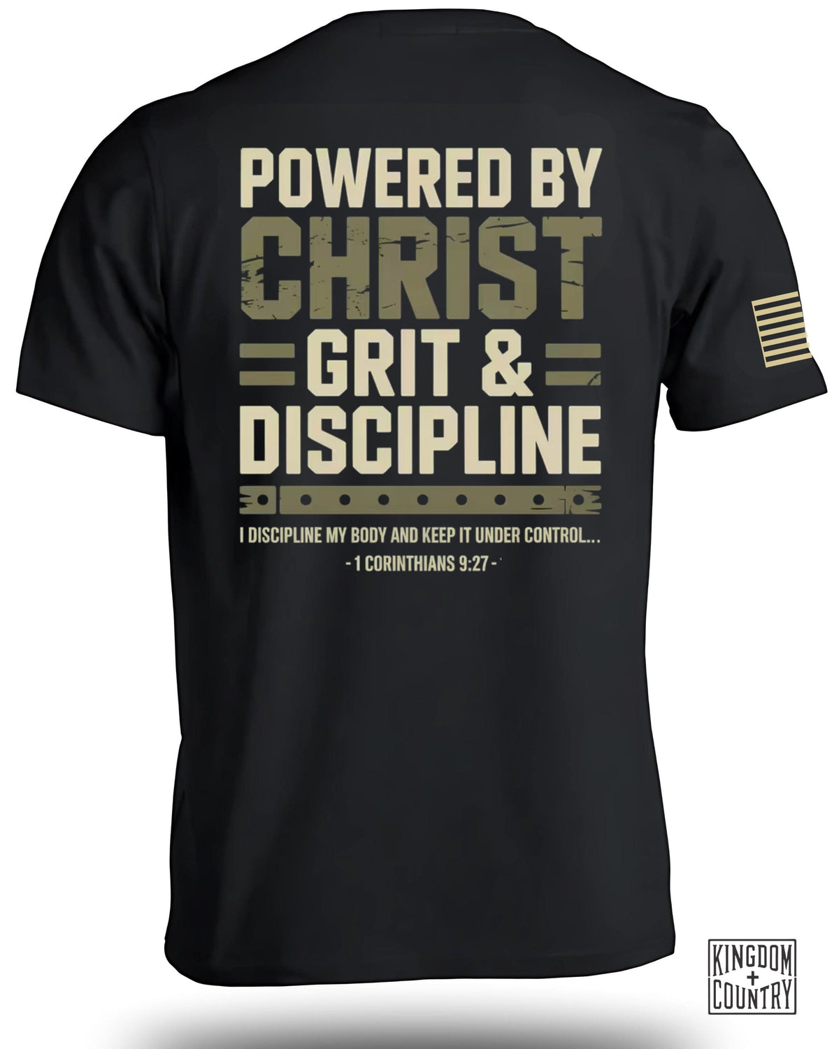 Powered By Christ, Grit & Discipline T-Shirt