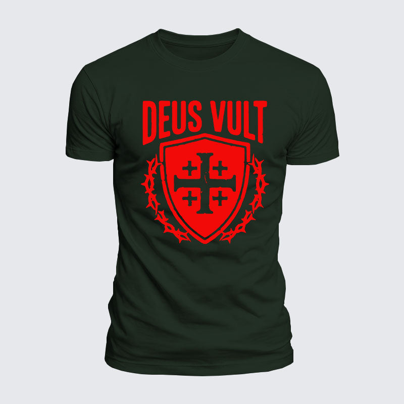 Luxe Mercerized Cotton Tee - Deus Vult