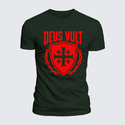 Luxe Mercerized Cotton Tee - Deus Vult