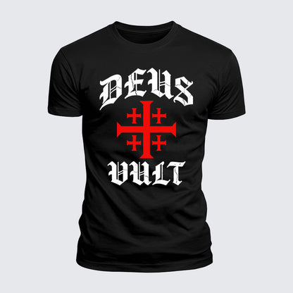 Luxe Mercerized Cotton Tee - Deus Vult