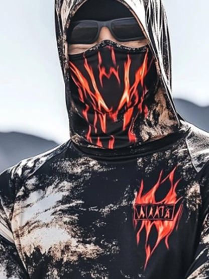 Men's Outdoor Sun Protection Breathable Cool Hooded Sun Protection Long Sleeve Top