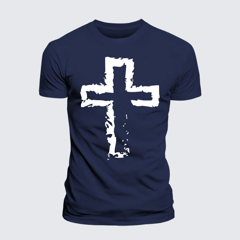 Luxe Mercerized Cotton Tee - Cross Religious