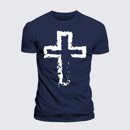 Luxe Mercerized Cotton Tee - Cross Religious