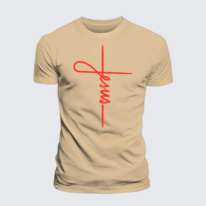 Luxe Mercerized Cotton Tee - Jesus Cross