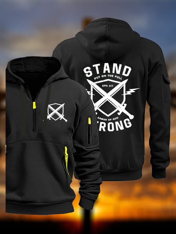 Stand Strong Jesus God Christian Zipper Hoodies