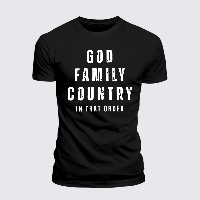 Luxe Mercerized Cotton Tee - God Family Country In That Order