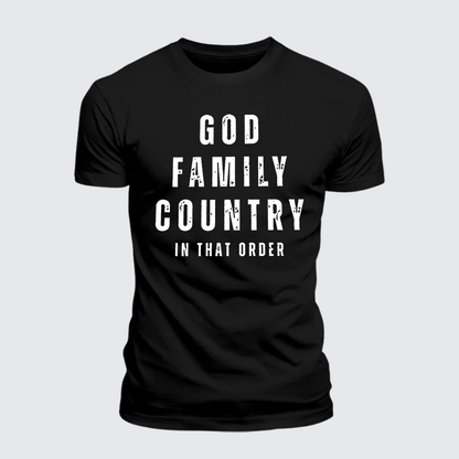 Luxe Mercerized Cotton Tee - God Family Country In That Order