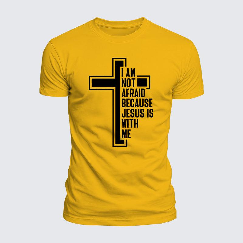 Luxe Mercerized Cotton Tee - I Am Not Afraid Because Jesus Is With Me