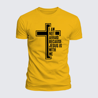 Luxe Mercerized Cotton Tee - I Am Not Afraid Because Jesus Is With Me