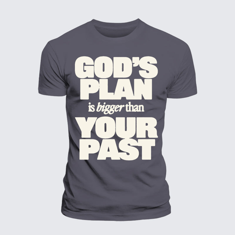 Luxe Mercerized Cotton Tee - God'a Plan Is Bigger Than Your Past