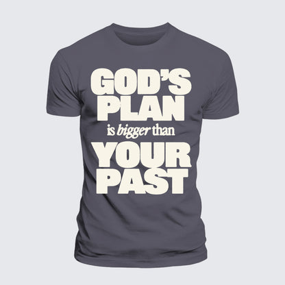 Luxe Mercerized Cotton Tee - God'a Plan Is Bigger Than Your Past