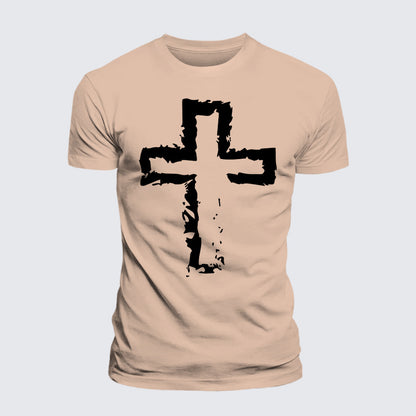 Luxe Mercerized Cotton Tee - Cross Religious