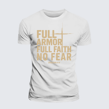 Luxe Mercerized Cotton Tee - Full Armor Full Faith No Fear