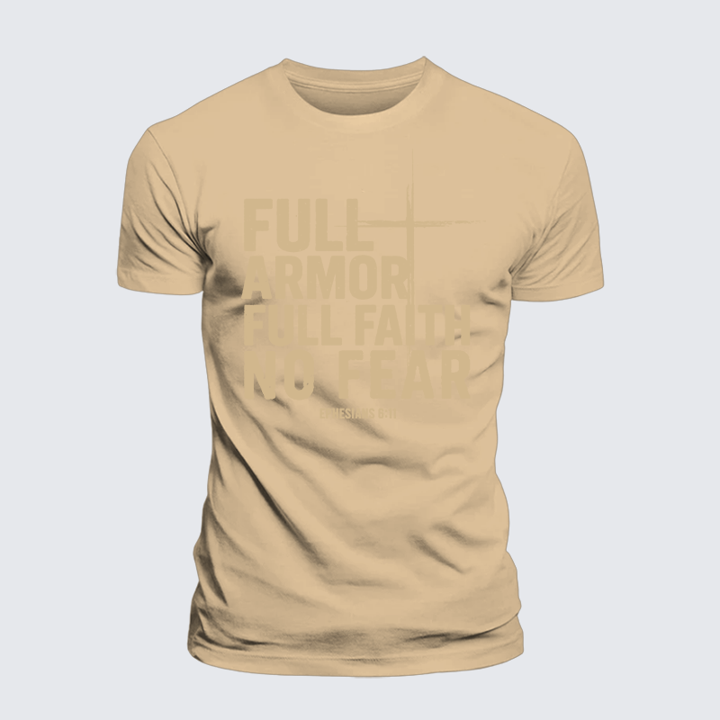 Luxe Mercerized Cotton Tee - Full Armor Full Faith No Fear