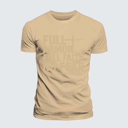 Luxe Mercerized Cotton Tee - Full Armor Full Faith No Fear