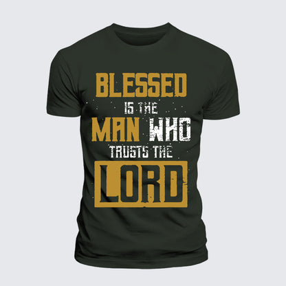 Luxe Mercerized Cotton Tee - Blessed Is The Man Who Trusts The Lord