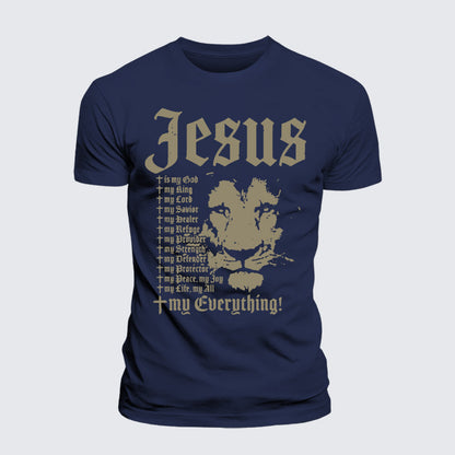 Luxe Mercerized Cotton Tee - Jesus Is My God King Lord