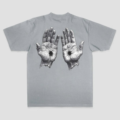 Hollowed Hands Printed Men's T-shirt