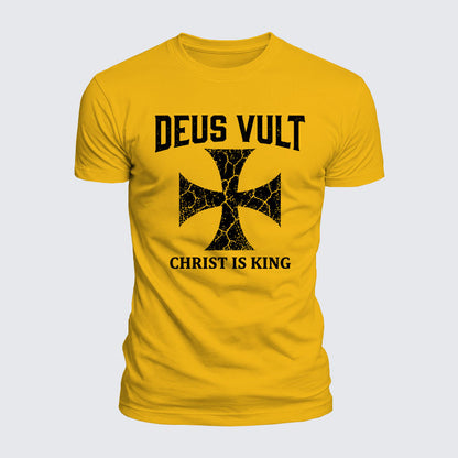 Luxe Mercerized Cotton Tee - Deus Vult Christ Is King