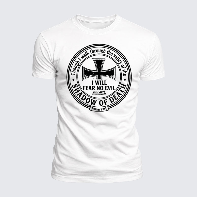 Luxe Mercerized Cotton Tee -  Even Though I Walk Through The Valley Of The Shadow Of Death, I Fear No Evil.