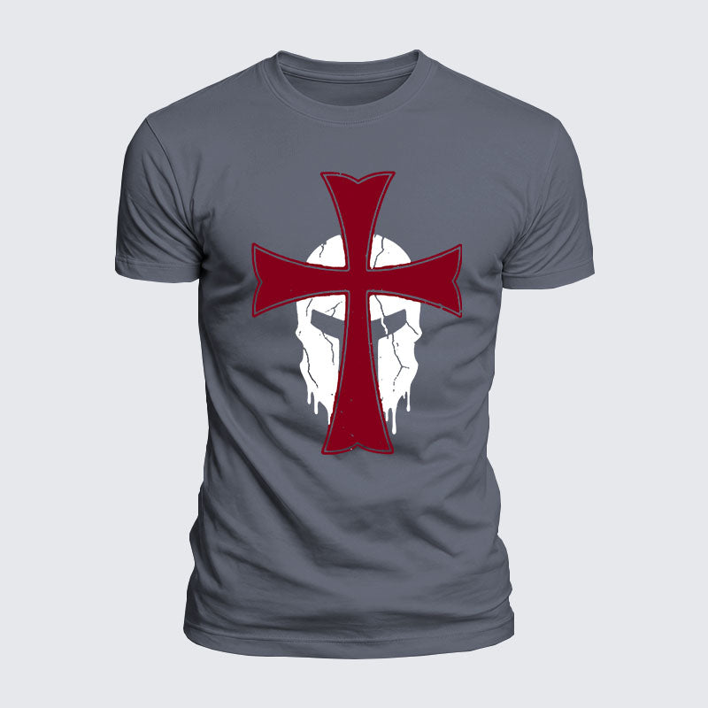 Luxe Mercerized Cotton Tee - Knights Templar Crusader Cross