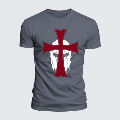 Luxe Mercerized Cotton Tee - Knights Templar Crusader Cross