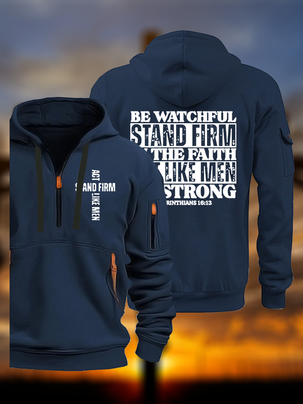 Stand Firm Jesus God Christian Zipper Hoodies