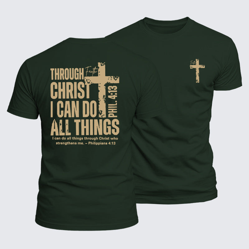 Luxe Mercerized Cotton Tee - Through Christ I Can Do All Things