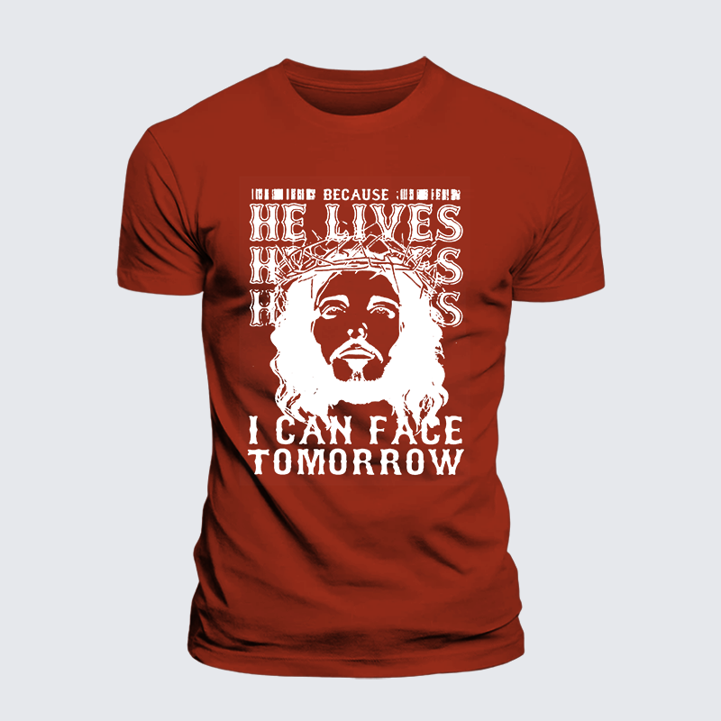 Luxe Mercerized Cotton Tee - Because He Lives