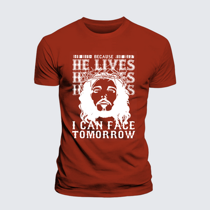 Luxe Mercerized Cotton Tee - Because He Lives