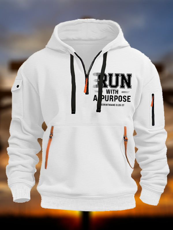 Run With Purpose Jesus God Christian Zipper Hoodies