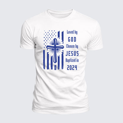 Luxe Mercerized Cotton Tee - Loved By God Chosen By Jesus Baptized