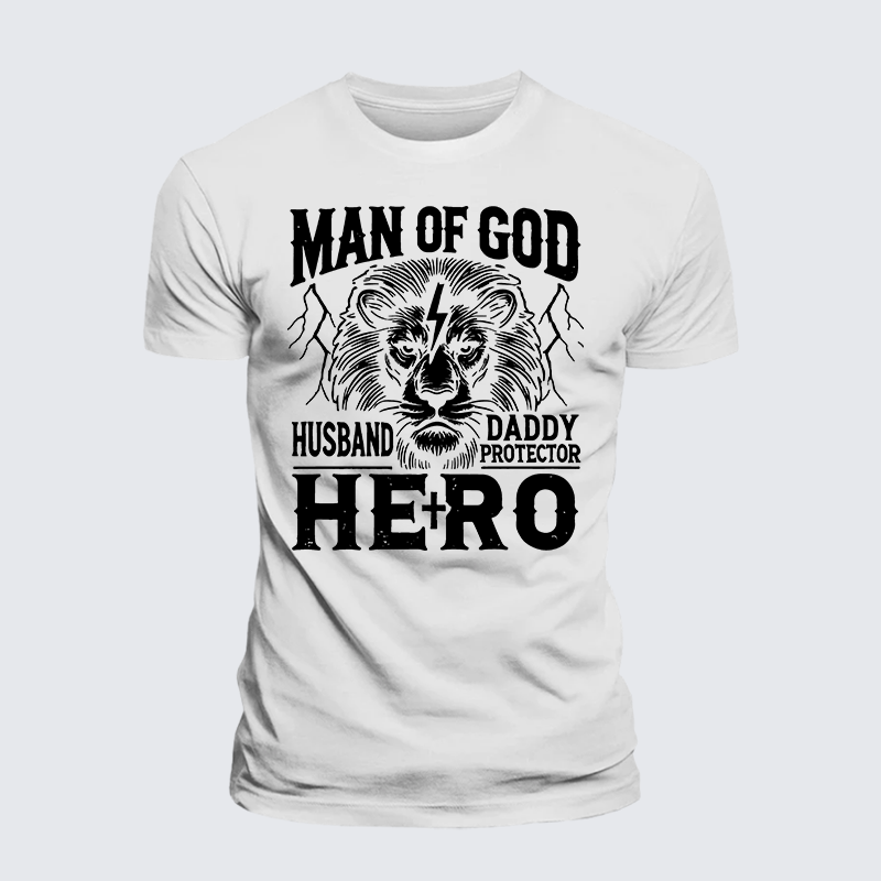 Luxe Mercerized Cotton Tee - Man Of God Husband Daddy Hero