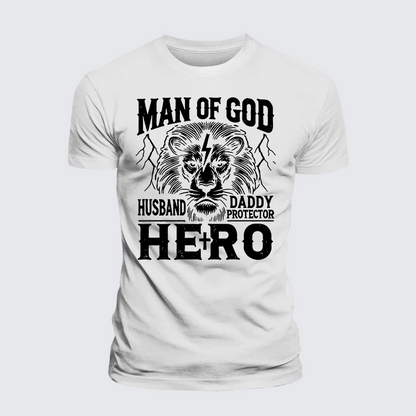 Luxe Mercerized Cotton Tee - Man Of God Husband Daddy Hero