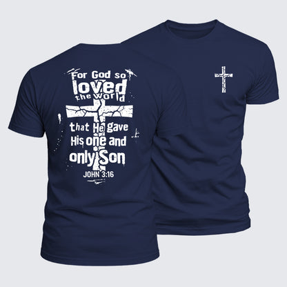 Luxe Mercerized Cotton Tee - For God So Loved The World