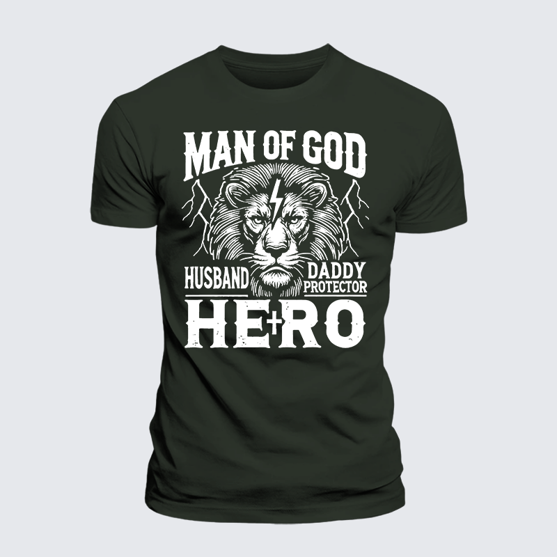 Luxe Mercerized Cotton Tee - Man Of God Husband Daddy Hero
