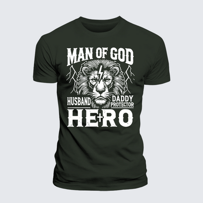 Luxe Mercerized Cotton Tee - Man Of God Husband Daddy Hero