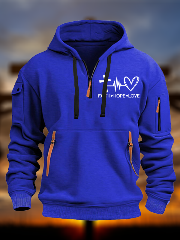 Faith Hope Love Jesus God Christian Zipper Hoodies