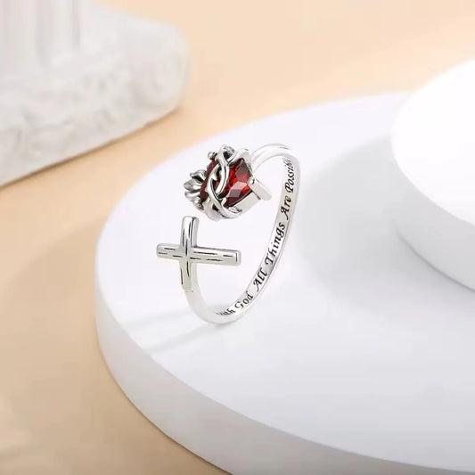 Sacred Heart of Jesus Ring With God All Things Are Possible