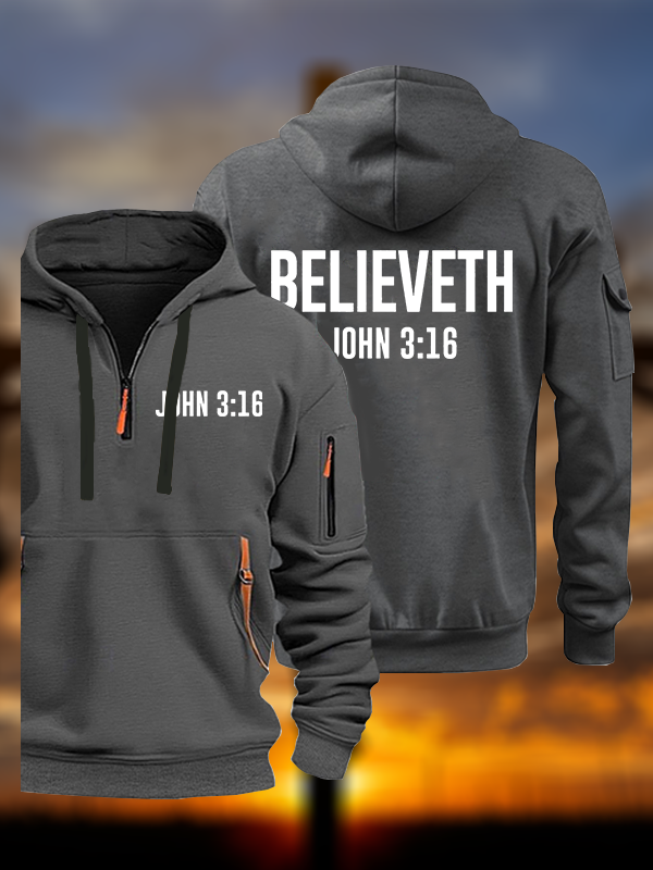 Believeth Jesus Jesus God Christian Zipper Hoodies