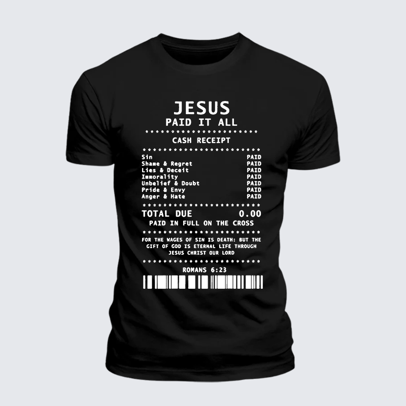 Luxe Mercerized Cotton Tee - Jesus Paid It All