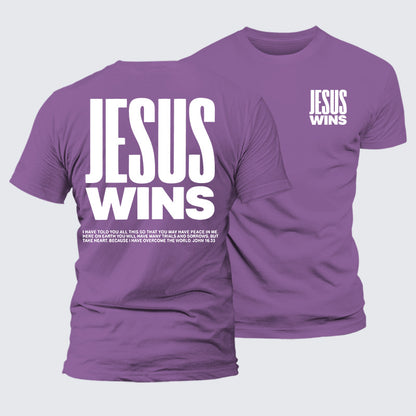 Luxe Mercerized Cotton Tee - Jesus Wins