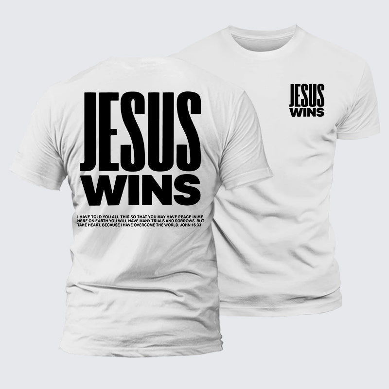 Luxe Mercerized Cotton Tee - Jesus Wins