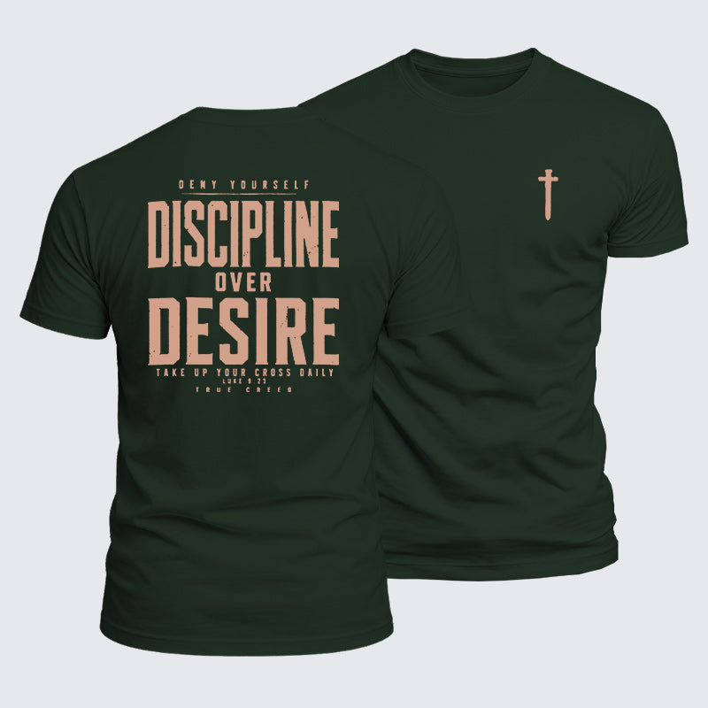 Luxe Mercerized Cotton Tee - Deny Yourself Discipline Over Desire