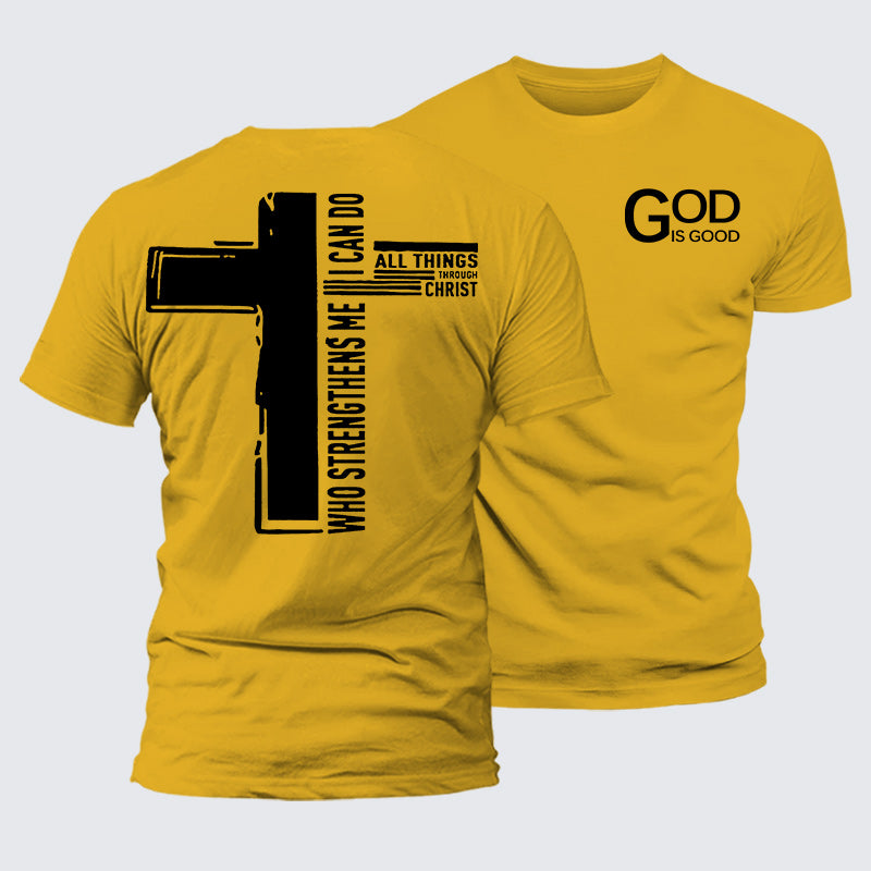 Luxe Mercerized Cotton Tee - God Is Good Philippians 4:13