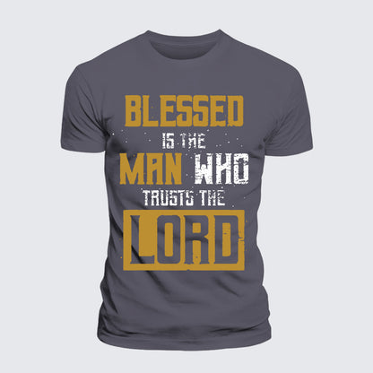 Luxe Mercerized Cotton Tee - Blessed Is The Man Who Trusts The Lord