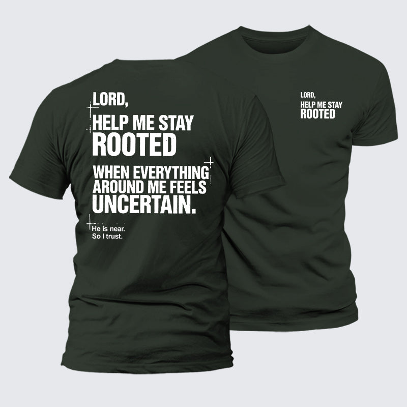 Luxe Mercerized Cotton Tee - Lord Help Me Stay Rooted