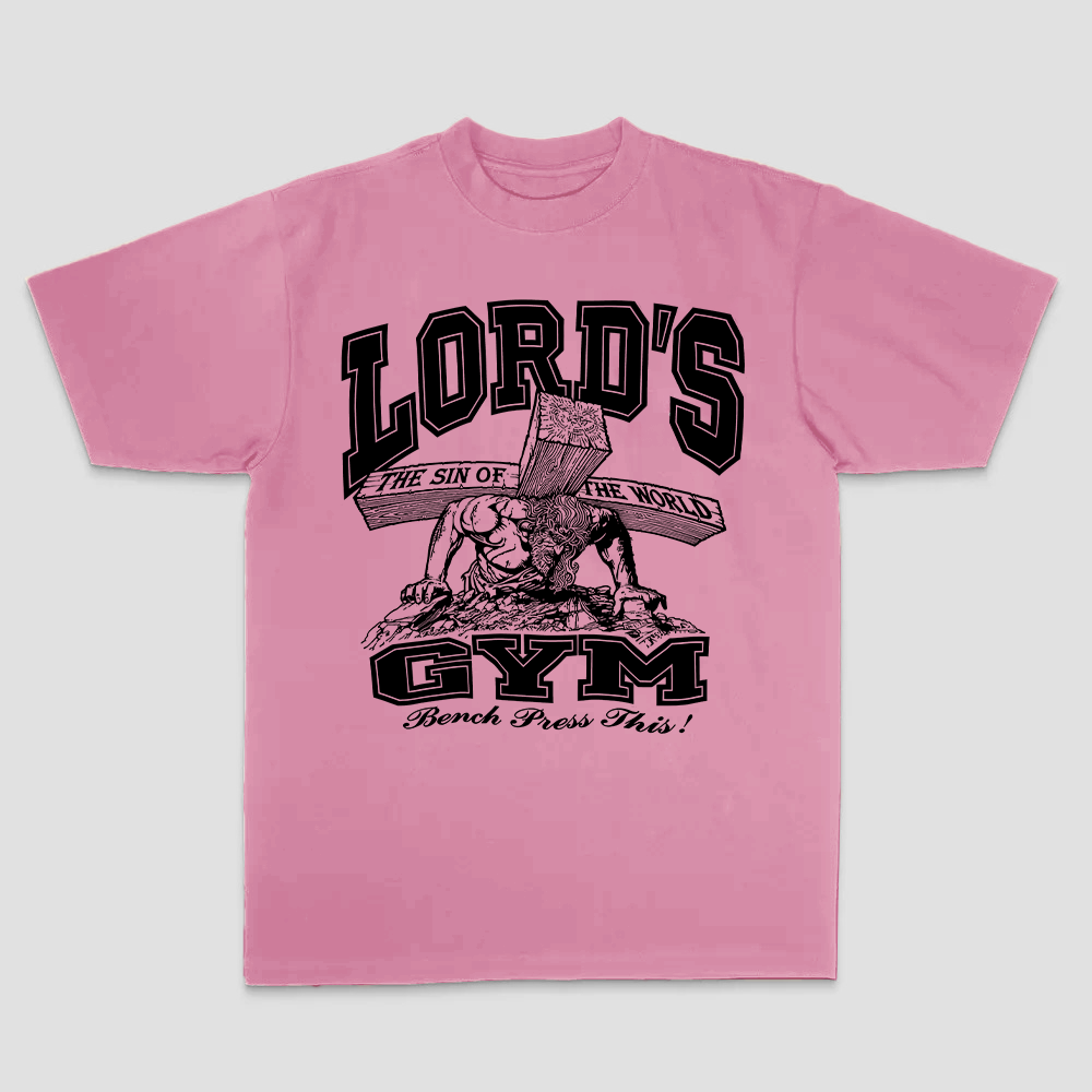 Lord's Gym The Sin Of The World Bench Press This! Printed Men's T-shirt