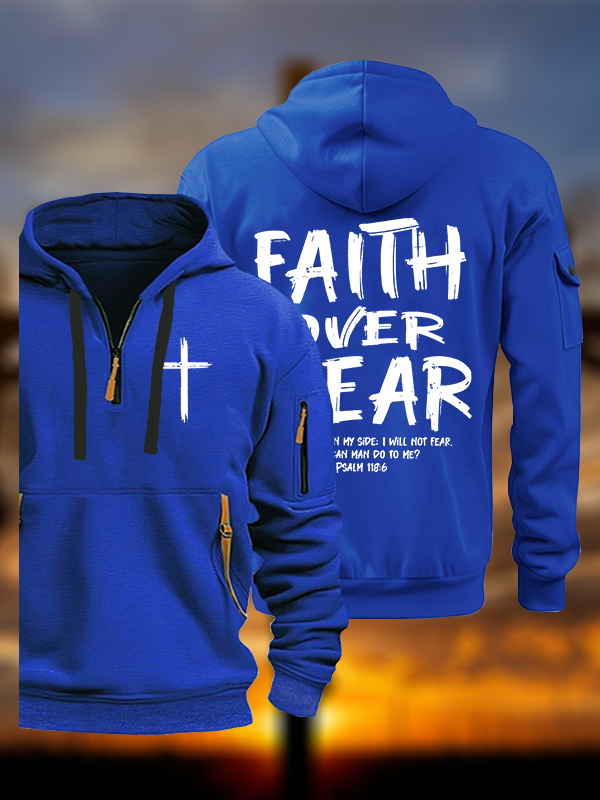 Faith Over Fear Jesus God Christian Zipper Hoodies